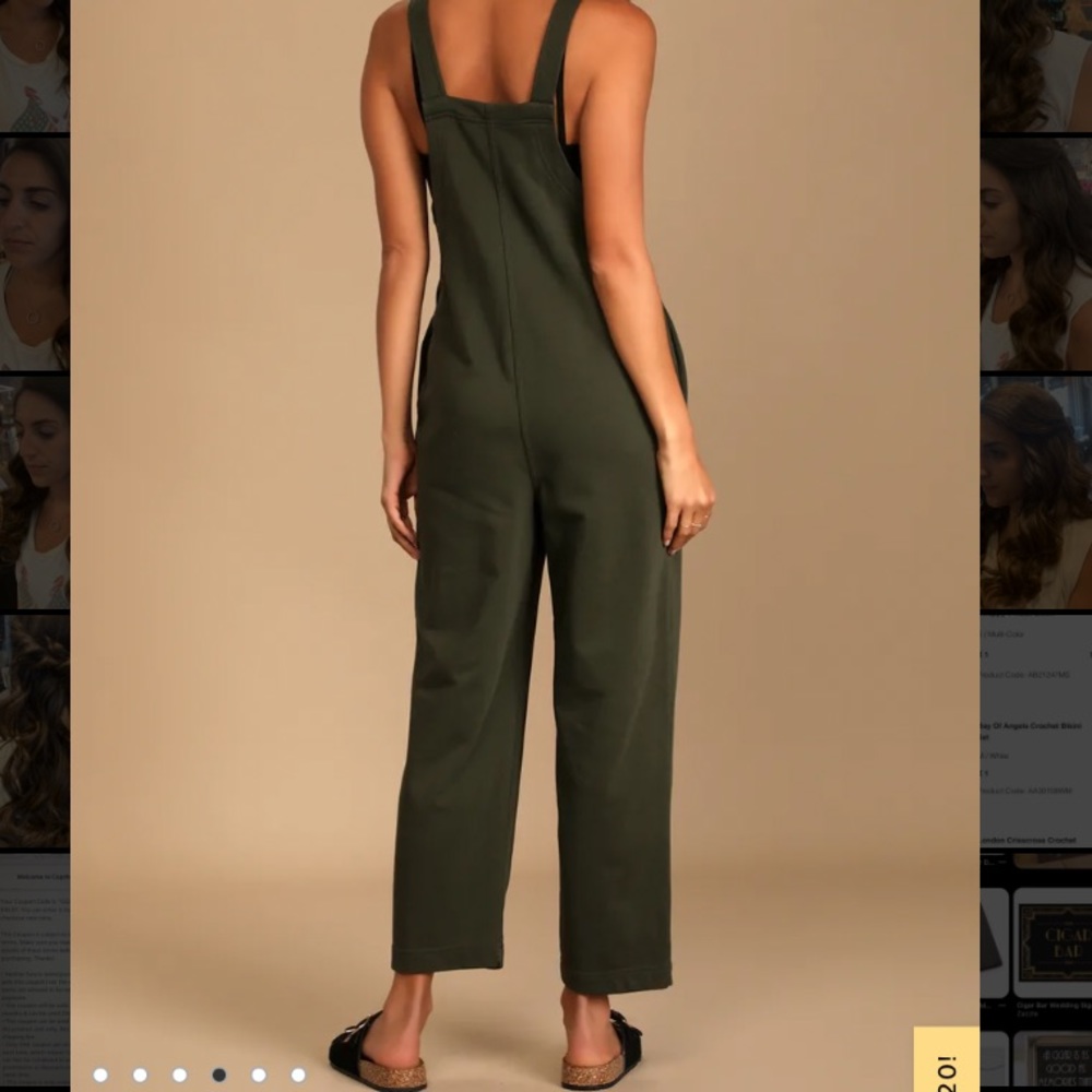 Brand New, with Tags Olive Square Neck Jumpsuit - Picture 2 of 2